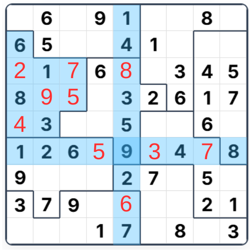 Irregular Sudoku Rules